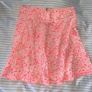 Pink floral skirt